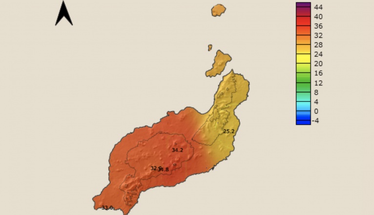 Lanzarote despide marzo con un atípico episodio de calor y supera los 34 grados
