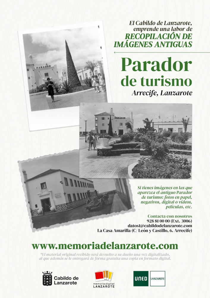 El Cabildo de Lanzarote busca imágenes del antigua Parador de turismo
